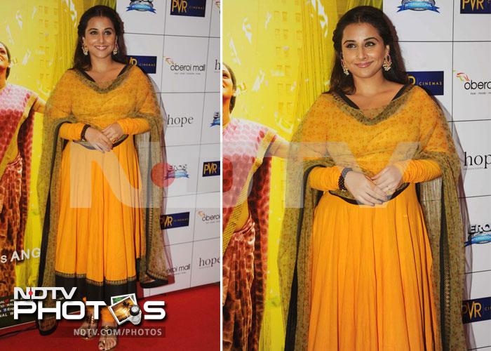 Like Sridevi, Vidya Balan was clad in Sabyasachi too. She looked lovely in a bright orange anarkali.