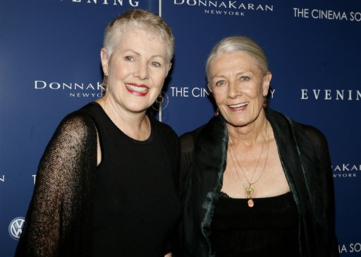 Actresses Lynn Redgrave, left, and Vanessa Redgrave arrives at the premiere of Evening.