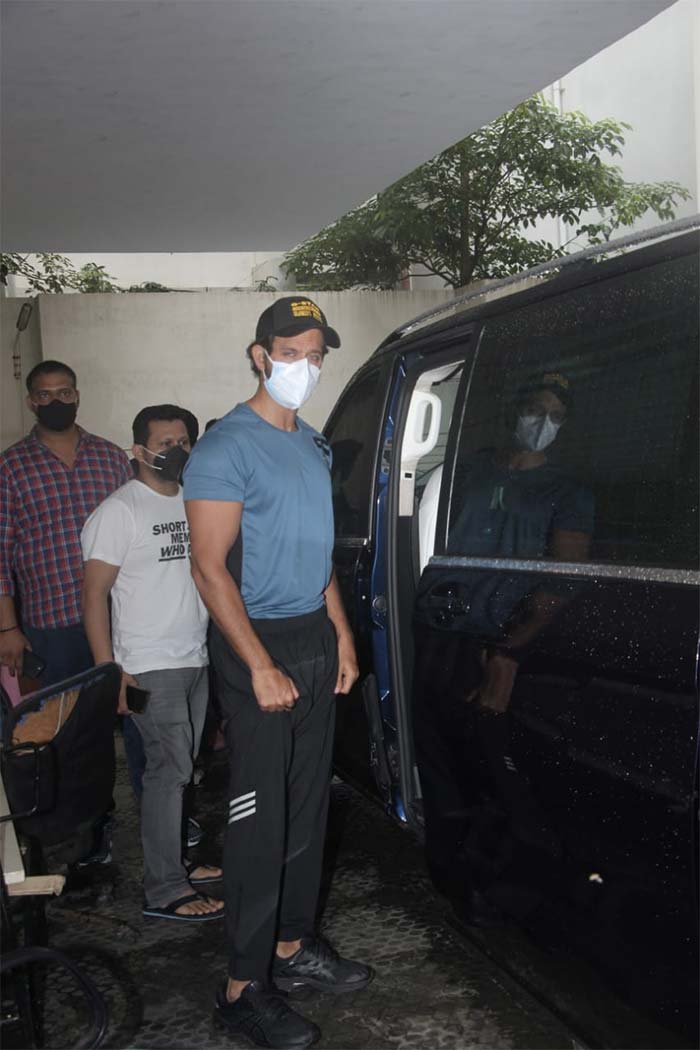 Hrithik Roshan was spotted in Bandra.