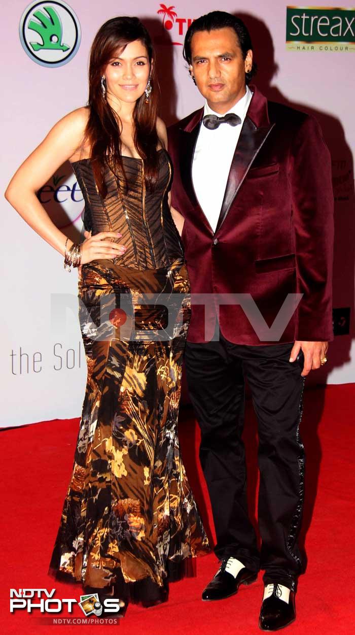 Model and the National Director of Femina Miss India Contest,  Marc Robinson with wife Waluscha Souza.