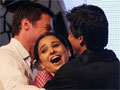 SRK, Hugh, Vidya dance on stage