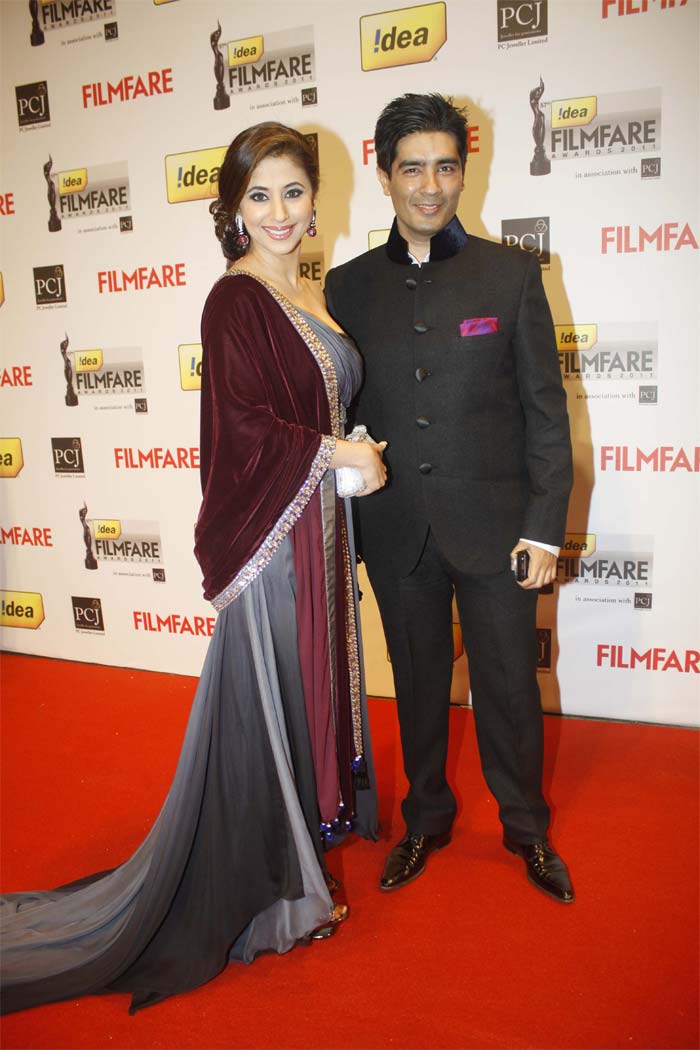 Urmila Matondkar looks classy, seen here with designer Manish Malhotra.