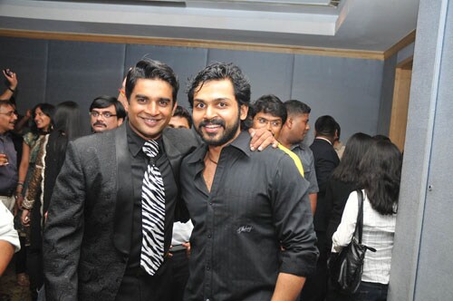 Venkatesh with friend and fellow actor Madhavan.
