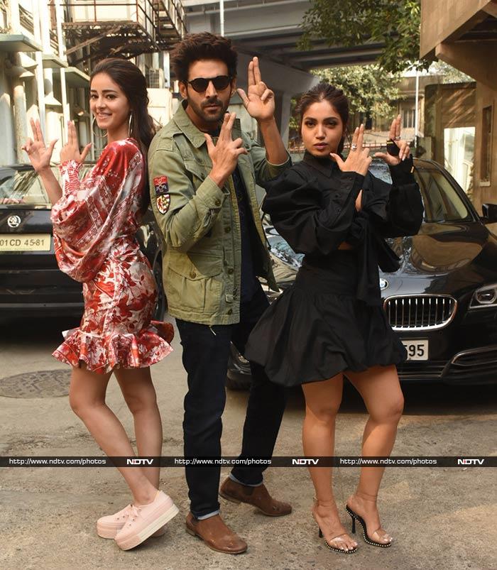 Ananya Panday, Kartik Aaryan And Bhumi Pednekar Are Quirky Trio For Pati Patni Aur Woh