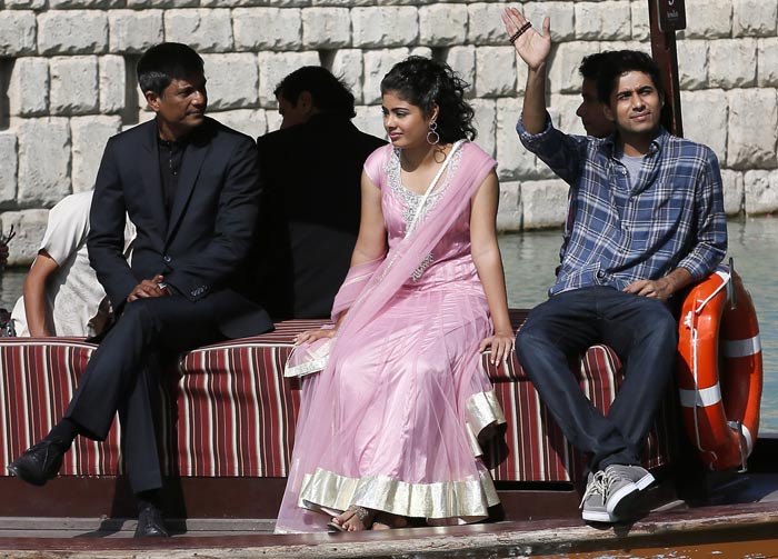 Earlier in the day, the <i>Life Of Pi</i> trio enjoyed a boat ride on their way to the venue.