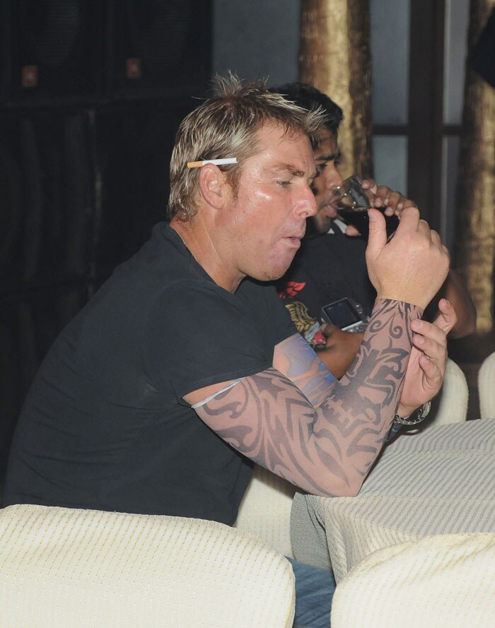 Shane Warne  at the IPL Nights after party following the 2010 DLF Indian Premier League T20 group stage match between the Kolkata Knight Riders and Rajasthan Royals at the ITC Sonar Bangla on April 17, 2010 in Kolkata, India.  (Photo: IPL2010/Getty Images)