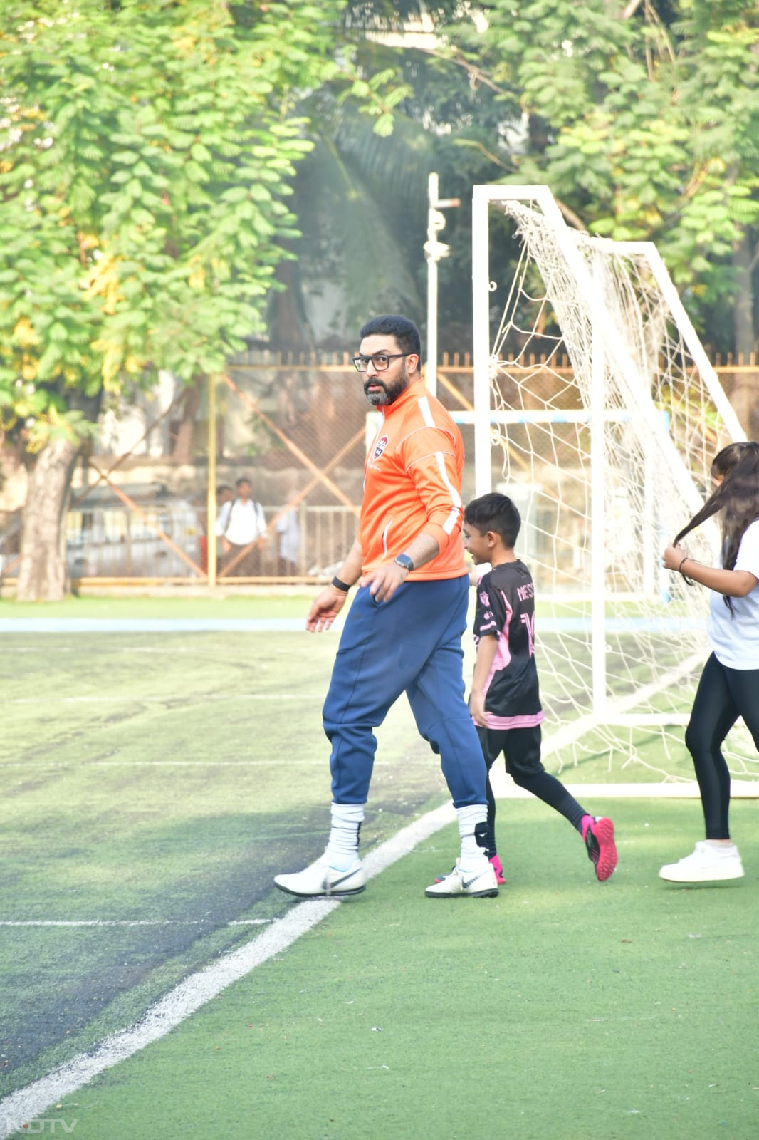 Abhishek Bachchan was pictured during the football match. (Image courtesy: Varinder Chawla)