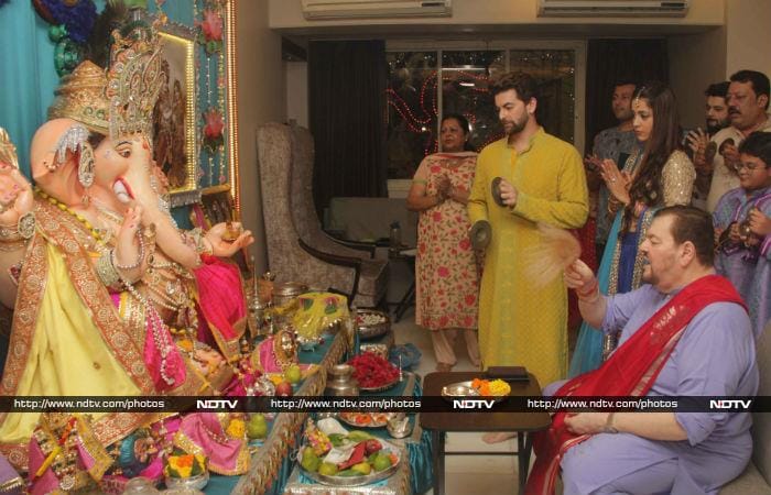 Ganpati got a grand welcome at Neil Nitin Mukesh's home.