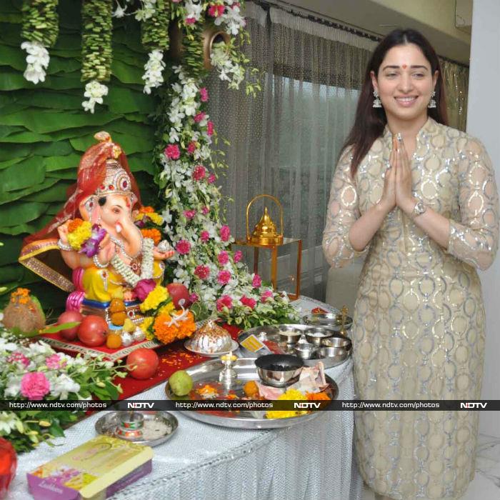 <i>Baahubali</i> actress Tamannaah Bhatia looked pretty.