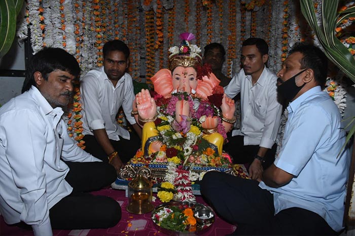 Ekta Kapoor, Jeetendra and Tusshar Kapoor hosted the Ganesh Chaturthi festivities for four and a half-day.