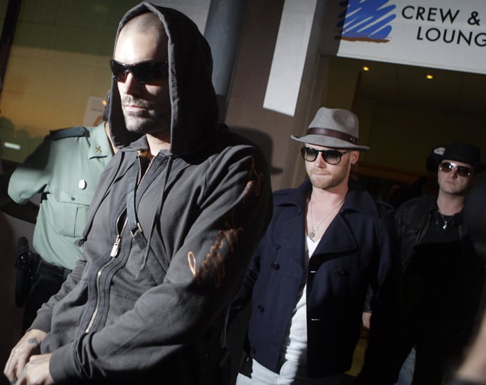 Members of the Irish boy band Boyzone, with left to right: Shane Lynch, Ronan Keating, and Mikey Graham, as they arrive at the Palma de Mallorca airport, Spain, on Sunday, October 11, 2009. This is what band members had to say on their official website after Gately's death: "We have shared such wonderful times together over the years and were all looking forward to sharing many more. Stephen was a beautiful person in both body and spirit. He lit up our lives and those of the many friends he had all over the world. Our love and sympathy go out to Andrew and Stephen's family. We love you and will miss you forever, 'Steo'"." (Photo:AP)