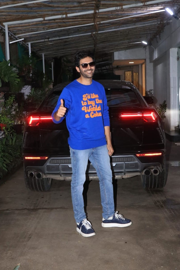 Kartik Aaryan was also photographed in the city.