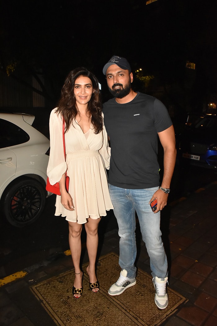 Karishma Tanna was spotted with her husband Varun Bangera on a dinner date.