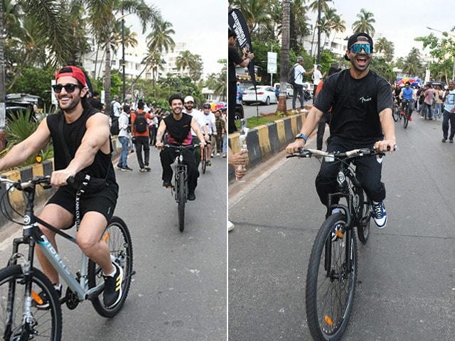Photo : Get, Set, Pedal: Sunny Kaushal, Aparshakti Khurana, Aditya Seal's Day Out