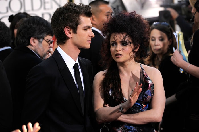 Andrew Garfield, left, and Helena Bonham Carter.