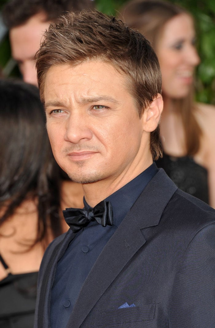 Jeremy Renner arrives at the 68th Annual Golden Globe Awards.