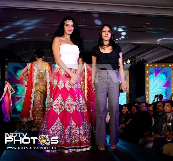 Neha Dhupia was the showstopper for designers Shyamal and Bhumika.