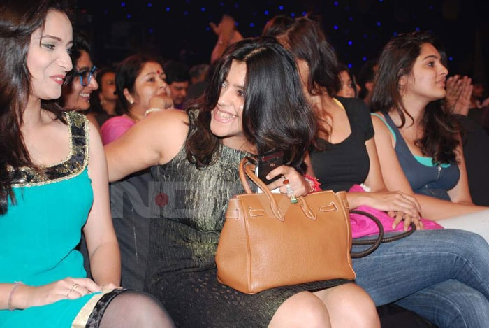 Ekta Kapoor with Ankita of <i>Pavitra Rishta</i>.