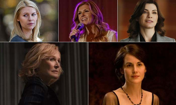 Best Actress in a Television Series ? Drama<br><br>
Connie Britton - <i>Nashville</i><br>
Glenn Close - <i>Damages</i><Br>
Claire Danes - <i>Homeland</i><Br>
Michelle Dockery - <i>Downton Abbey: Season 2</i><Br>
Julianna Margulies - <i>The Good Wife</i>