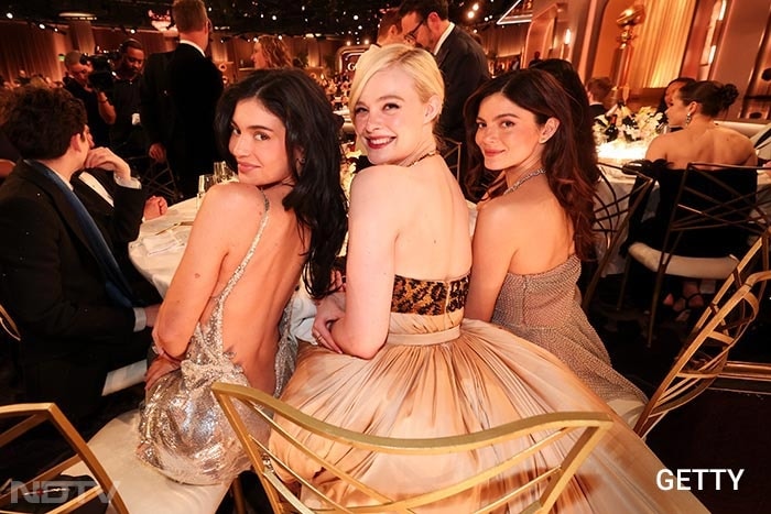 Kylie Jenner, Elle Fanning, and Monica Barbaro posed happily for the camera