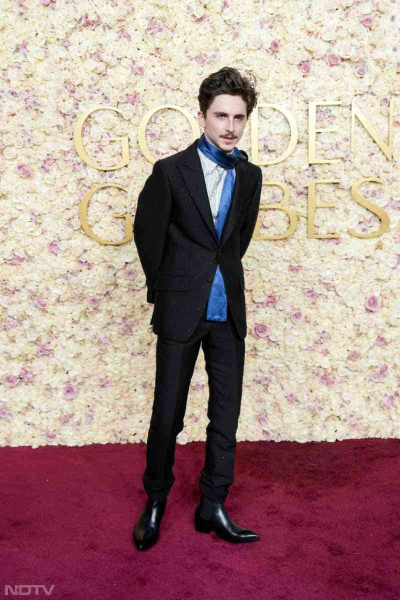 Timothee Chalanet looked dapper as usual in the Tom Ford tuxedo. (Image courtesy: Getty)