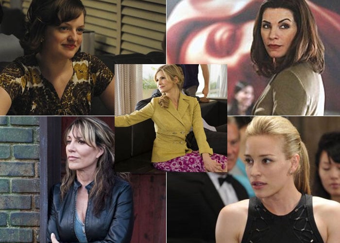 <B>Best Actress in a Television Series - Drama</b><br>
<b>Julianna Margulies</b> ? The Good Wife <br>
<b>Elisabeth Moss</b> ? Mad Men <br>
<b>Piper Perabo</b> ? Covert Affairs<br>
<b>Katey Sagal</b> ? Sons Of Anarchy<br>
<b>Kyra Sedgwick</b> ? The Closer