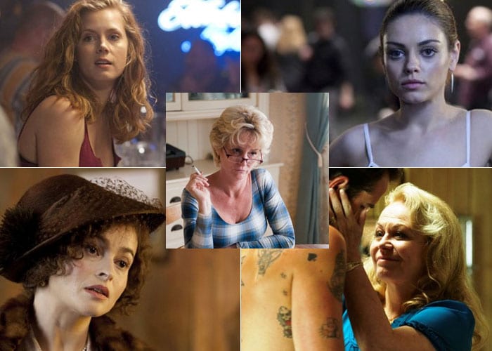 <b>Best Supporting Actress in a Motion Picture</b><br>
<b>Amy Adams</b> ? The Fighter<br>
<B>Helena Bonham Carter</b> ? The King's Speech<br>
<b>Mila Kunis</b> ? Black Swan<br>
<B>Melissa Leo</b> ? The Fighter<br>
<b>Jacki Weaver</b> ? Animal Kingdom