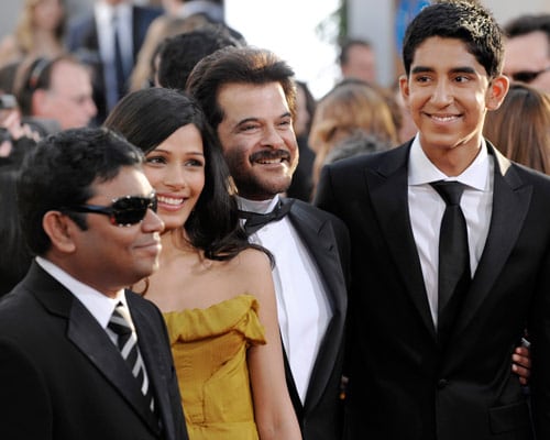 Team <I>Slumdog</i> is primarily Indian with A.R Rahman who won the Best Original Score award, Freida Pinto who plays Latika, Anil Kapoor who plays the host of the gameshow and Dev Patel who plays Jamal.