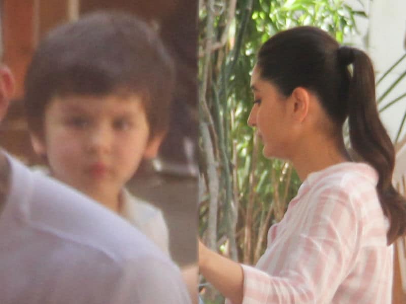 Photo : Kareena Kapoor' Son Taimur Joins Her For Lunch On Shoot