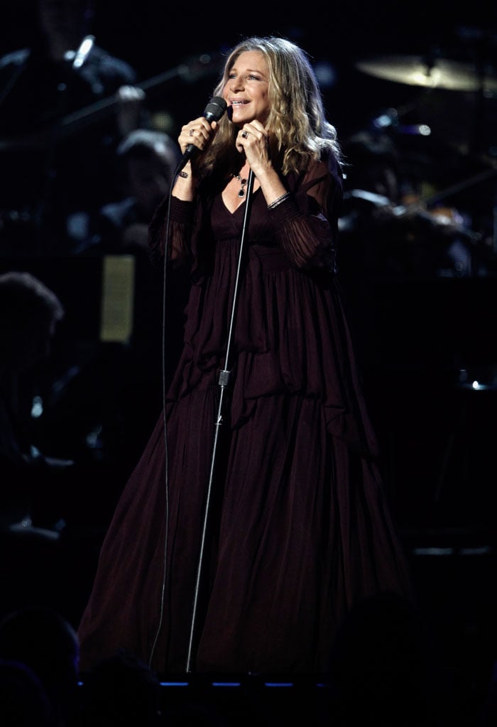 Barbara Streisand performs onstage at the 53rd annual Grammy Awards on Sunday, Feb. 13, 2011, in Los Angeles. (AP Photo/Matt Sayles)