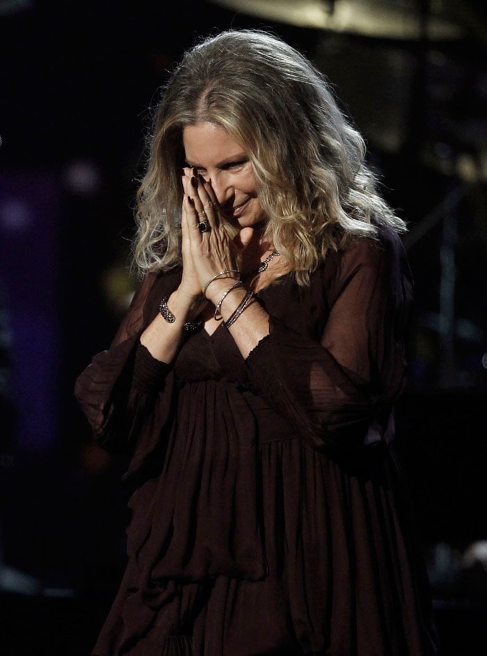 Barbara Streisand performs at the 53rd annual Grammy Awards on Sunday, Feb. 13, 2011, in Los Angeles. (AP Photo/Matt Sayles)