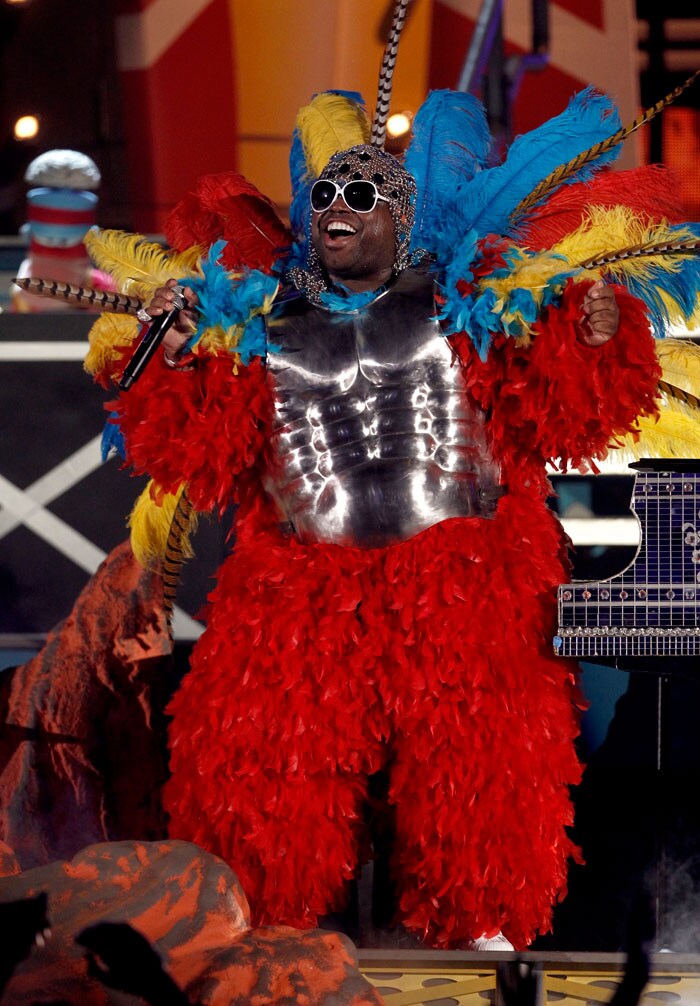 Cee Lo Green performs at the 53rd annual Grammy Awards on Sunday, Feb. 13, 2011, in Los Angeles. (AP Photo/Matt Sayles)