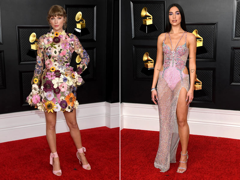 Photo : Grammys 2021: Taylor Swift, Dua Lipa And Other Stars Lit Up The Red Carpet Like This