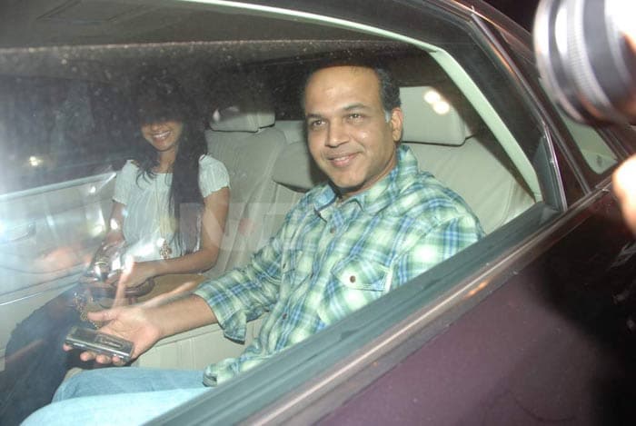 Director Ashutosh Gowariker with his wife at the screening.