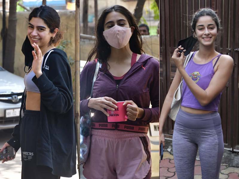 Working Out With Khushi, Sara And Ananya