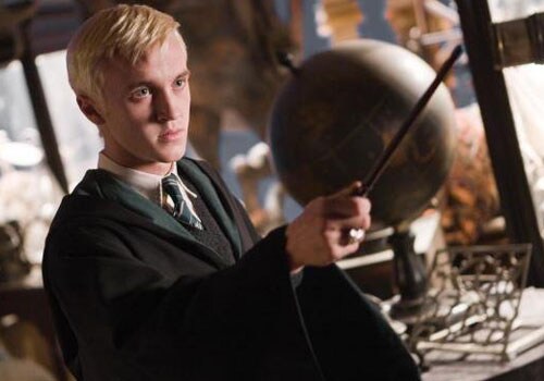 <B>Draconian</b>: Harry Potter's arch enemy, Draco Malfoy, played by Tom Felton has a   decidedly bigger role this time around. Just as Harry becomes part of the Order of the   Phoenix, Draco becomes a Death Eater - an insider in Voldemort's circle.