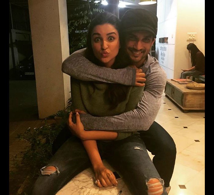 <p>She was also a part of the 2017 film <i>Takadum</i> with Sushant Singh Rajput. Directed by Homi Adajania, the film also featured Irrfan Khan.</p> <p>This image was posted on Instagram by  <a " https://www.instagram.com/parineetichopra/"target="_blank" rel=""> parineetichopra </a>  </p>