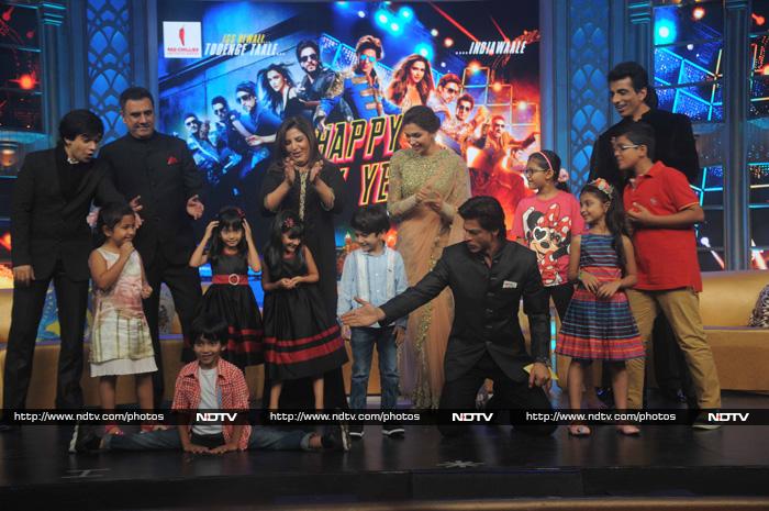 Entertainment runs in Farah's family - The director's 7-year-old son, Czar, shows off his dance skills at the music launch.