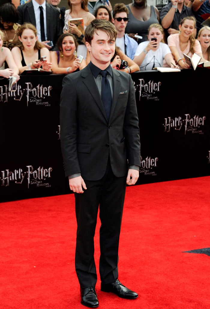 Daniel Radcliffe looked dashing in black.