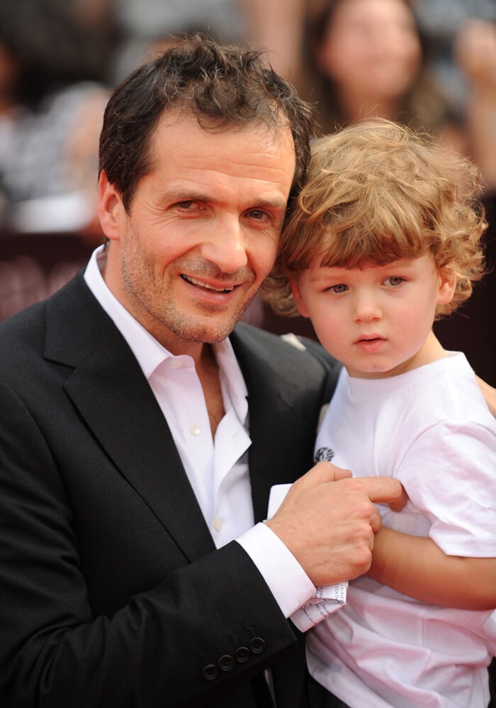 David Heyman, producer of <i>Harry Potter and the Deathly Hallows ? Part 2</i>, with his son.