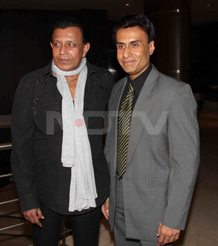 Mithun poses with Arif Zakaria.