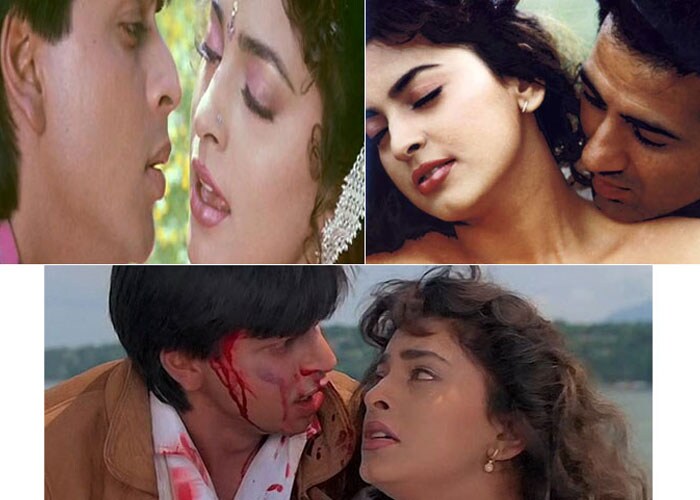 <b>Juhi Chawla (<i>Darr</i>):</b> 
Juhi Chawla's performance as the beautiful and scared Kiran stalked by an obsessive lover was one of her most memorable, and a stunning departure from the usual bubbly, girl-next-door roles she was cast in.