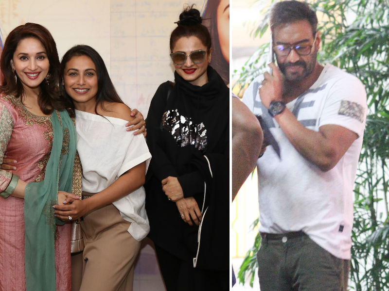 Rani Mukerji Screens <i>Hichki</i> And Ajay Devgn <i>Raid</i>s The Theatres