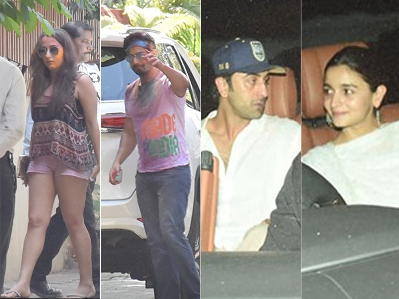 Alia, Ranbir, Varun And Natasha Celebrated Holi Together