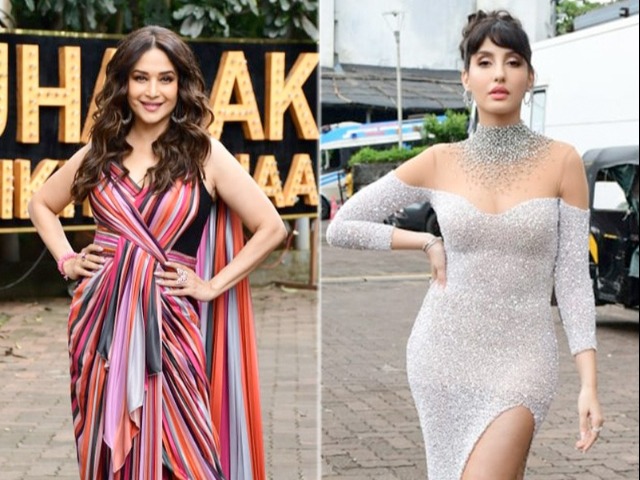 How Madhuri Dixit And Nora Fatehi Lit Up <i>Jhalak Dikhhla Jaa</i> Set