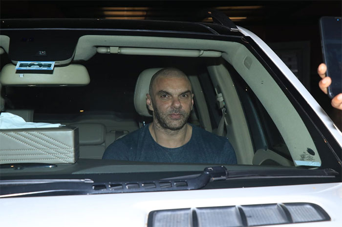 Sohail Khan was pictured outside sister Arpita Khan Sharma's house in Bandra.
