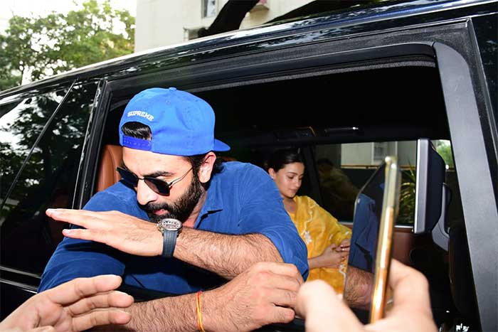 Ranbir Kapoor looked uber cool in a blue ensemble.