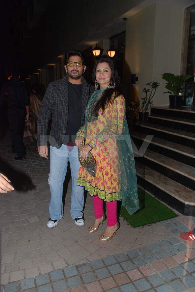 Arshad Warsi with wife Maria at Kabir Khan's birthday bash.