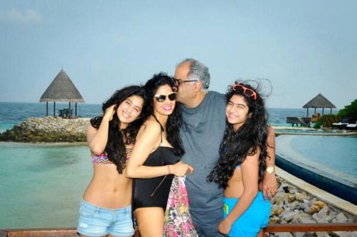 New year on the beach: Sridevi and family