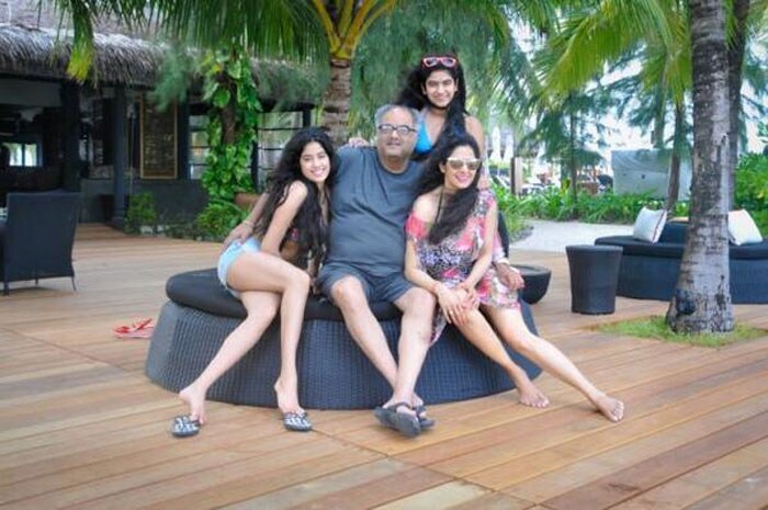 New year on the beach: Sridevi and family